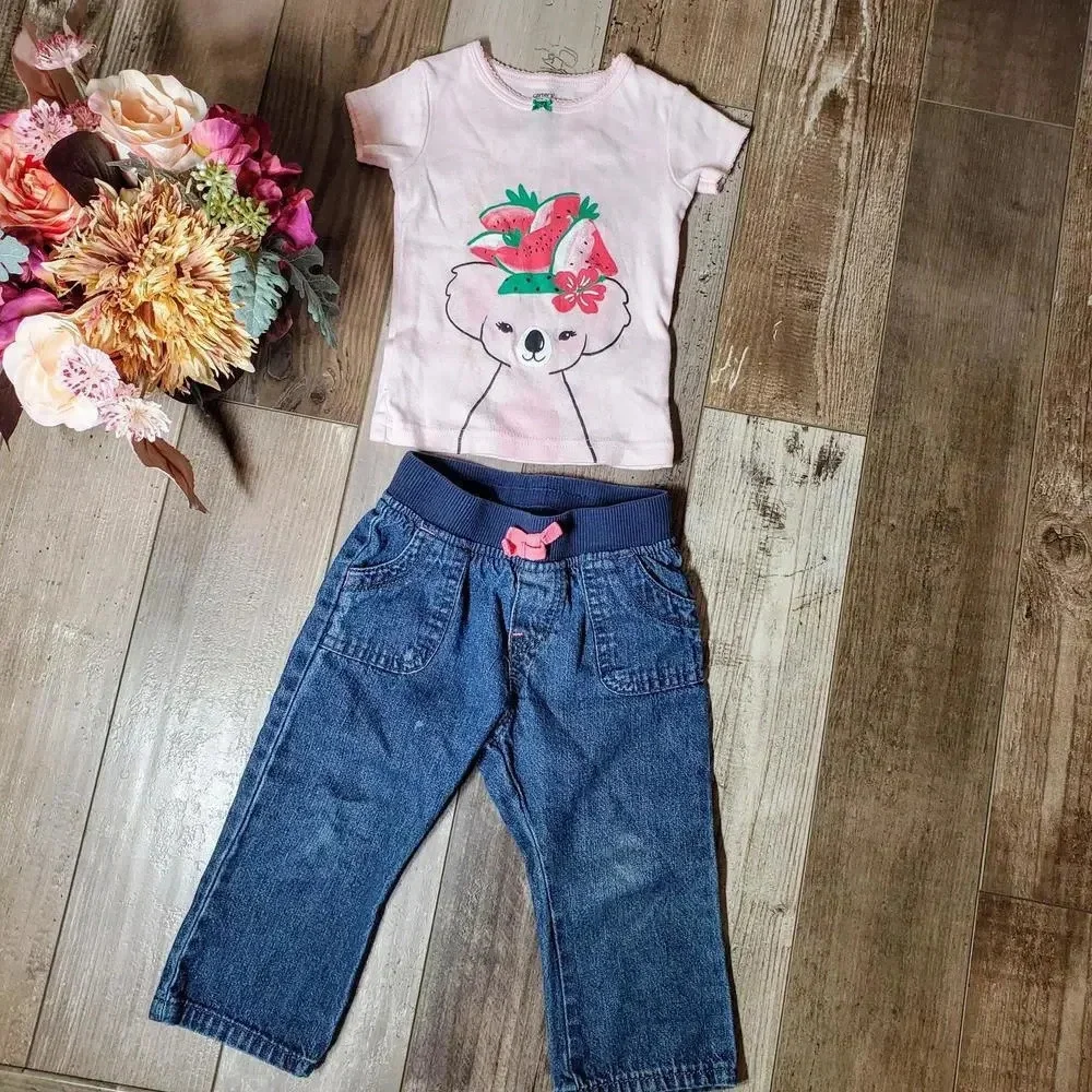 Baby Toddler Girl Outfit Bundle Size 18m 100% Cotton